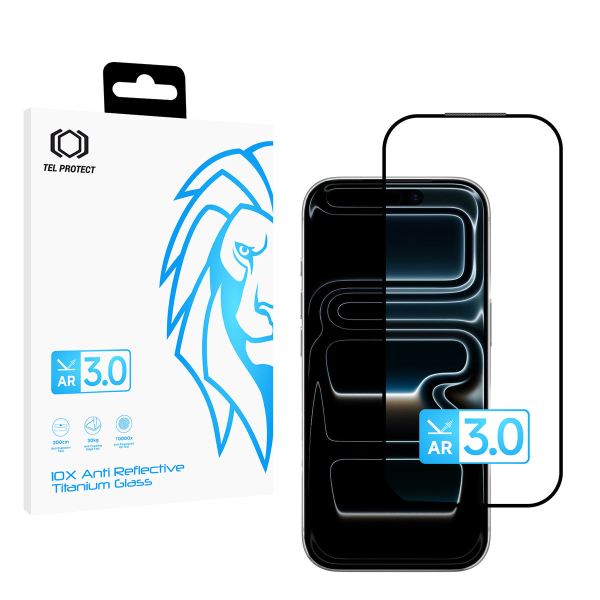 Folie sticla Tel Protect 10X AR 3.0 Antireflective Titanium Foriphone 17 Pro Max/18 Pro Max