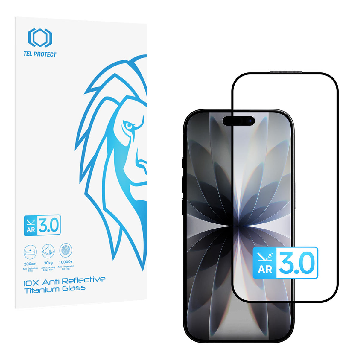 Folie sticla Tel Protect 10X AR 3.0 Antireflective Titanium Foriphone 16 Pro Max (Envelope)