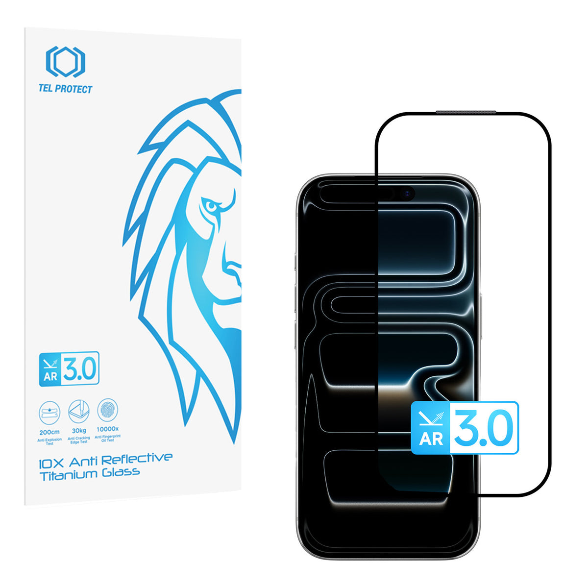 Folie sticla Tel Protect 10X AR 3.0 Antireflective Titanium Foriphone 17 Pro Max (Envelope)