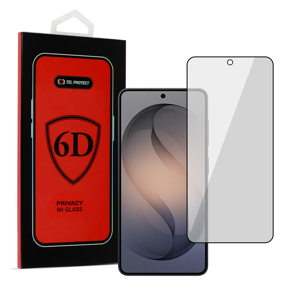 Folie Tel Protect Full Glue 6D Privacy sticla pentru Samsung Galaxy S26 Negru (cu Fingerprint Unlock)