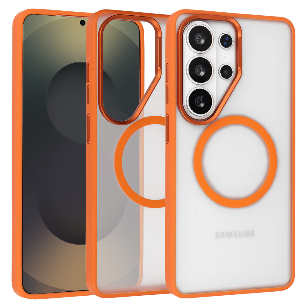 Husa Liavec Soft Metal Frame pentru Samsung Galaxy S26 Ultra Portocaliu