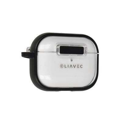 Husa Liavec Slidelock pentru Apple AirPods Pro 3 Transparent-Negru