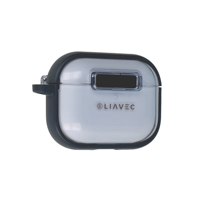 Husa Liavec Slidelock pentru Apple AirPods Pro 3 Transparent-Albastru
