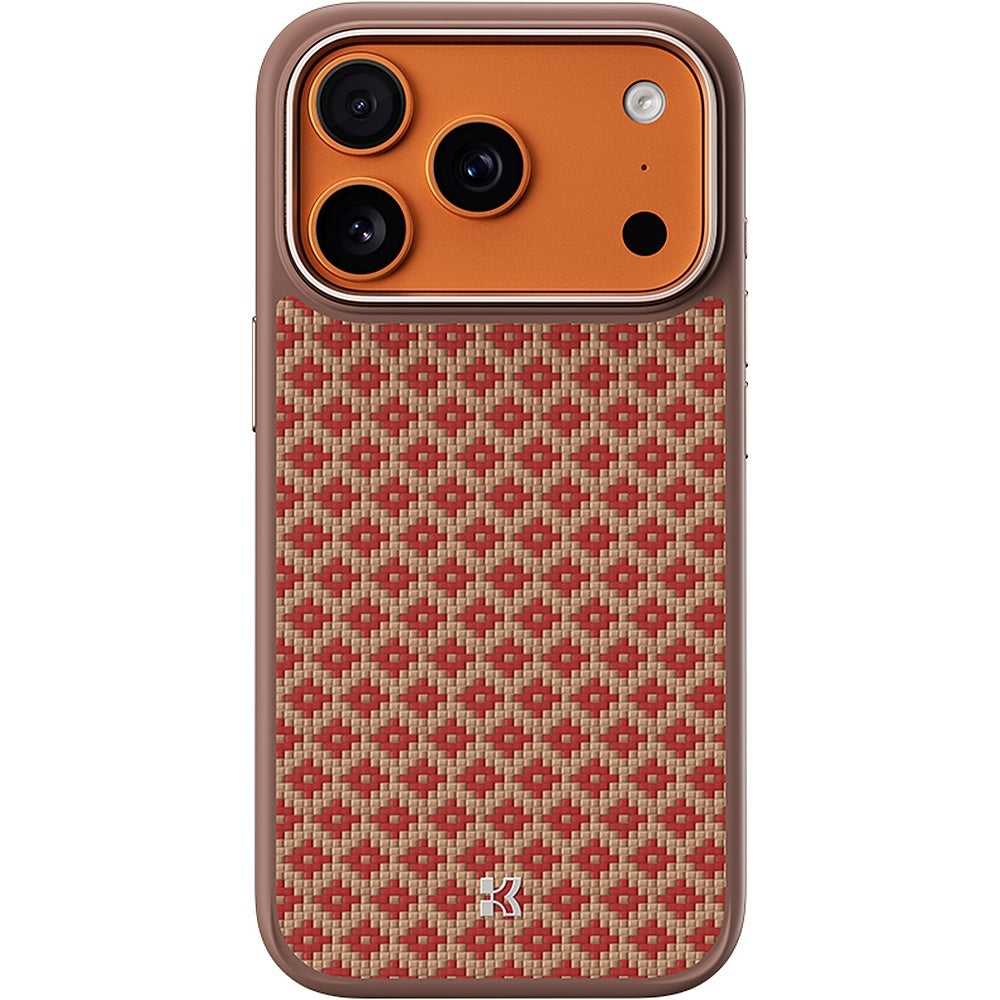 Husa Benks Magnetic Armor Pro Armor Grid Kevlar Metal Frame 600D (Yb69) pentru iPhone 17 Pro/18 Pro Portocaliu
