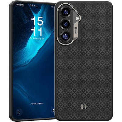 Husa Benks Magnetic Armor Pro Armor Grid Kevlar Metal Frame 600D (C.k.fl.sa.bk.h048) pentru Samsung Galaxy S26 Negru