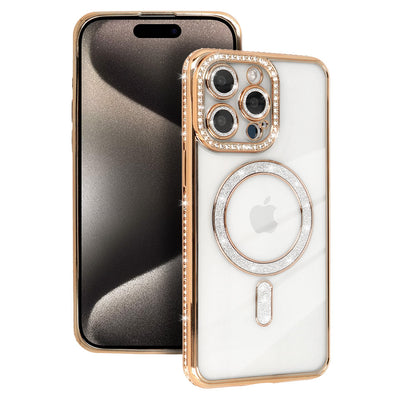 Husa Bling Magsafe pentru Xiaomi Redmi Note 15 Pro Plus 5G Auriu