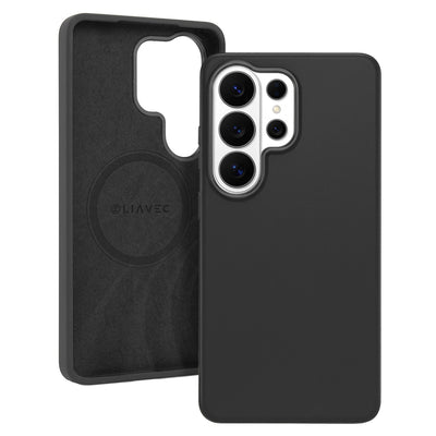 Husa Liavec Silky cu Metal Camera Frame pentru Samsung Galaxy S26 Ultra Negru