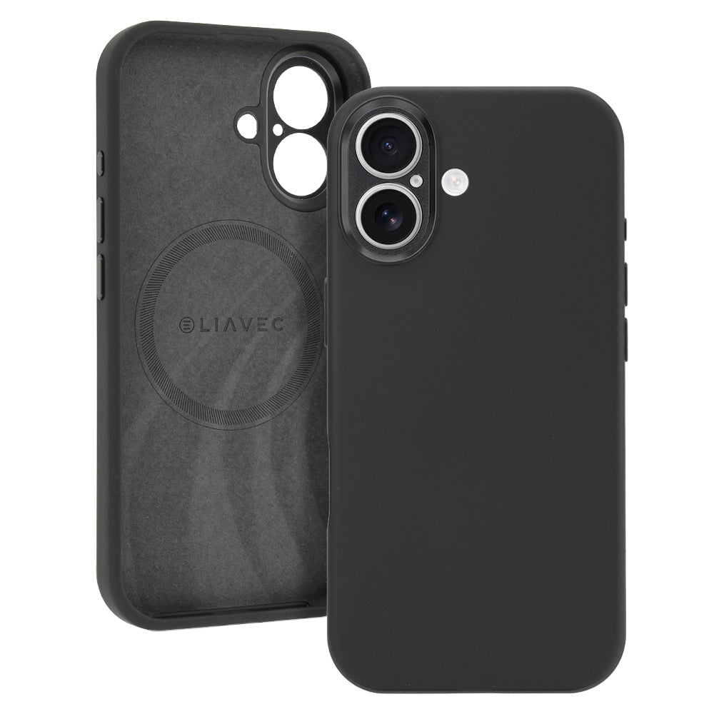 Husa Liavec Silk Shield cu Metal Camera Frame pentru iPhone 17 Negru