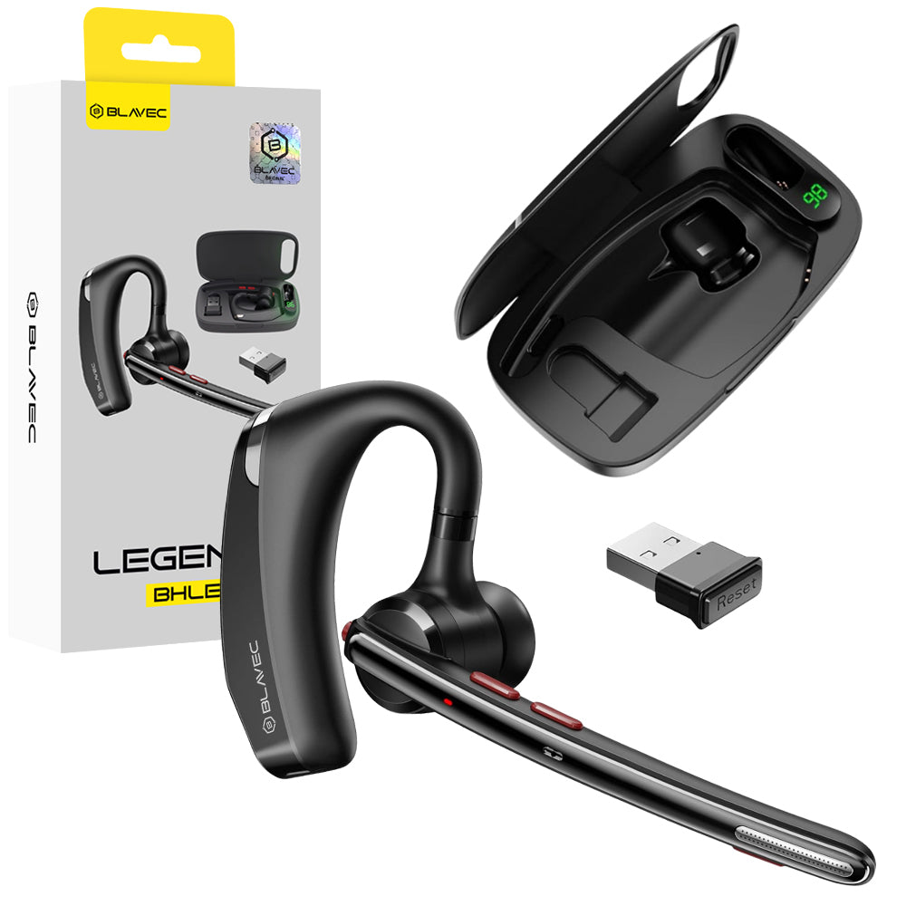 Acumulator extern Blavec Bluetooth Casti Legend 5 Multipoint + Negru