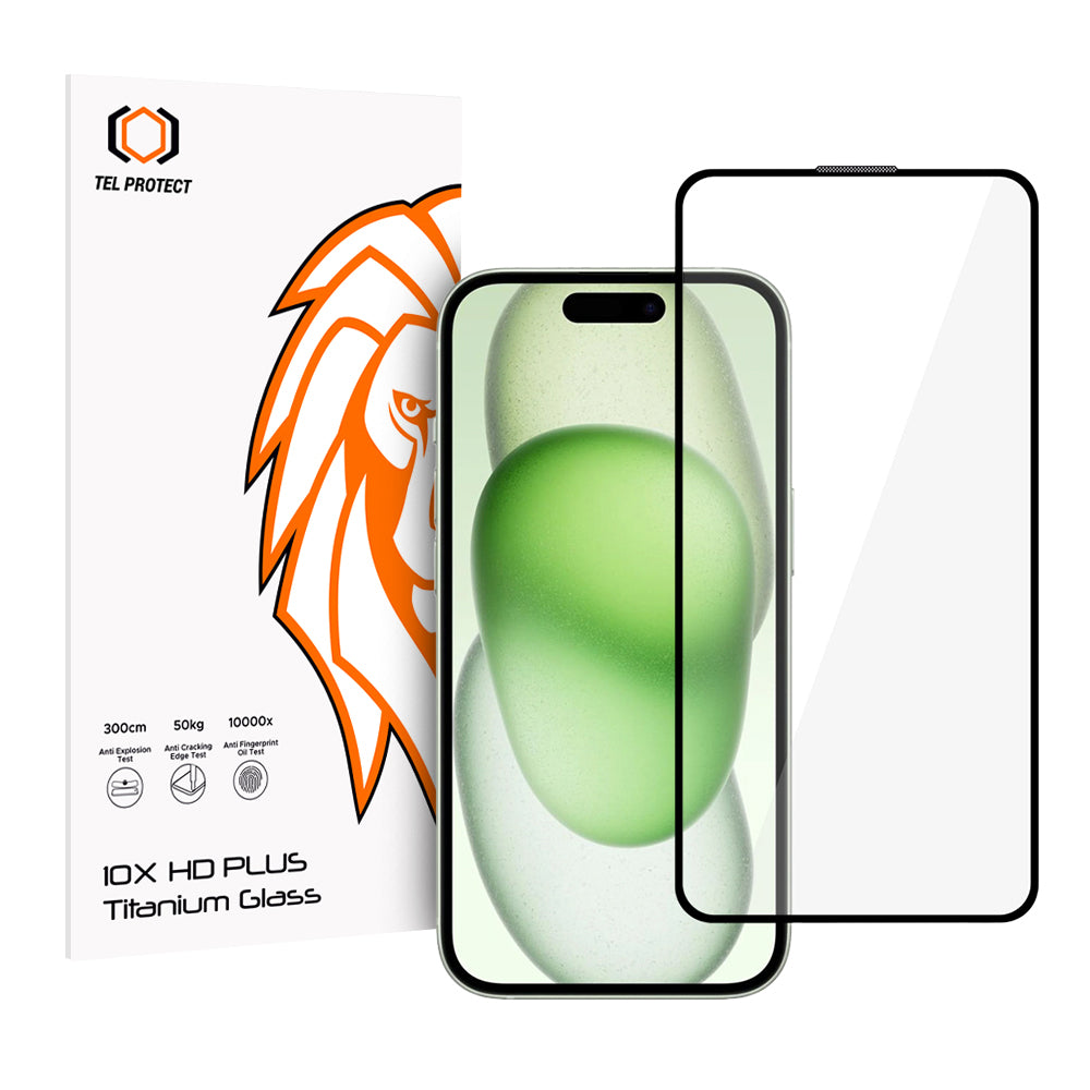 Folie sticla Tel Protect 10X HD Plus Titanium pentru iPhone 15 (Envelope)