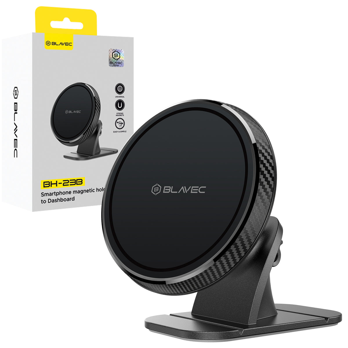 Suport auto Blavec Magnetic To Dashboard Negru