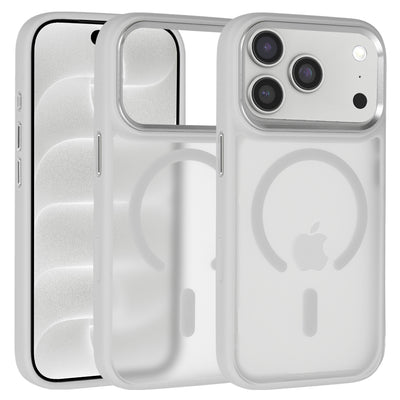 Husa Liavec Cloudy cu Metal Camera Frame pentru iPhone 18 Pro/17 Pro Gri Control Button)