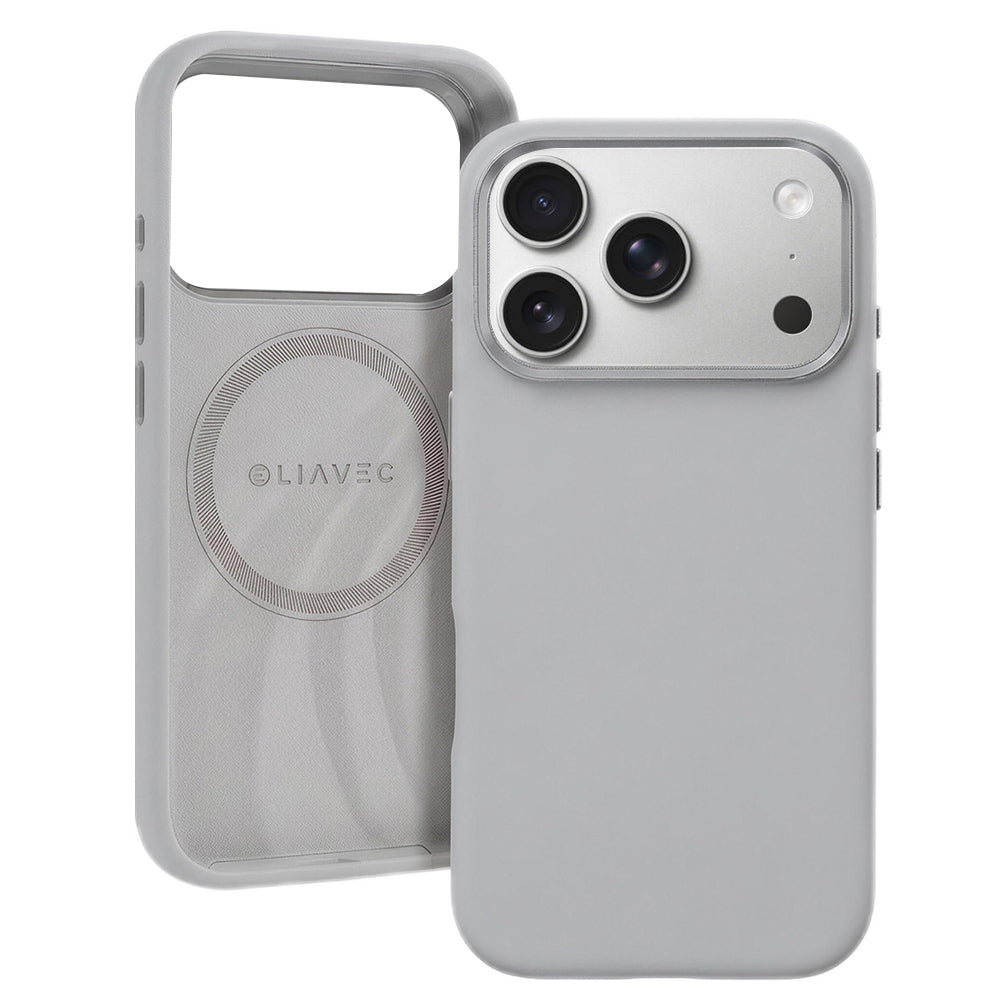 Husa Liavec Silky cu Metal Camera Frame pentru iPhone 18 Pro Max/17 Pro Max Gri