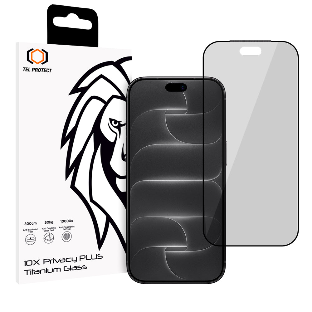 Folie sticla Tel Protect 10X Privacy Plus Titanium pentru iPhone 18 Pro Max