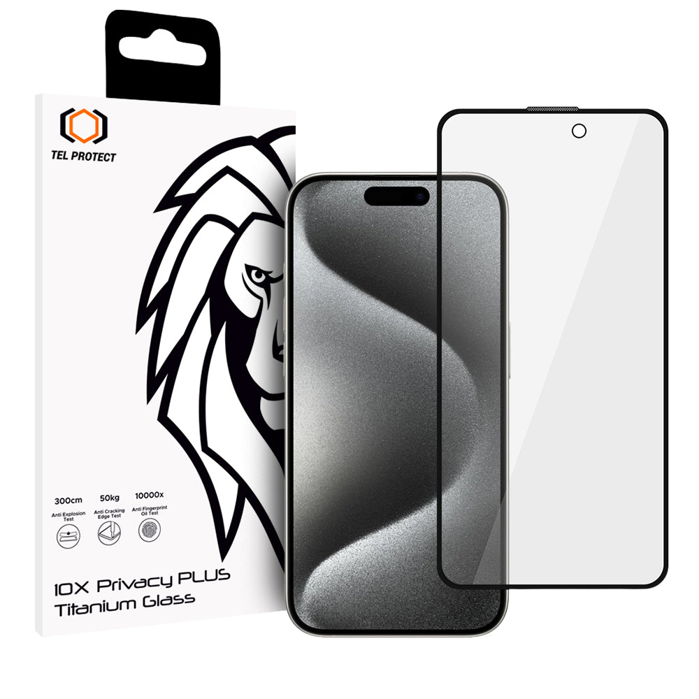 Folie sticla Tel Protect 10X Privacy Titanium pentru iPhone 16 Pro/17