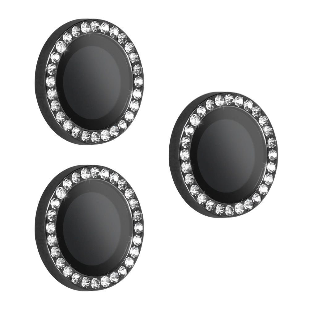 Folie sticla Hard Diamond pentru Camera (lentila) pentru iPhone 18 Pro/18 Pro Max Negru (lentila 3 Pieces)