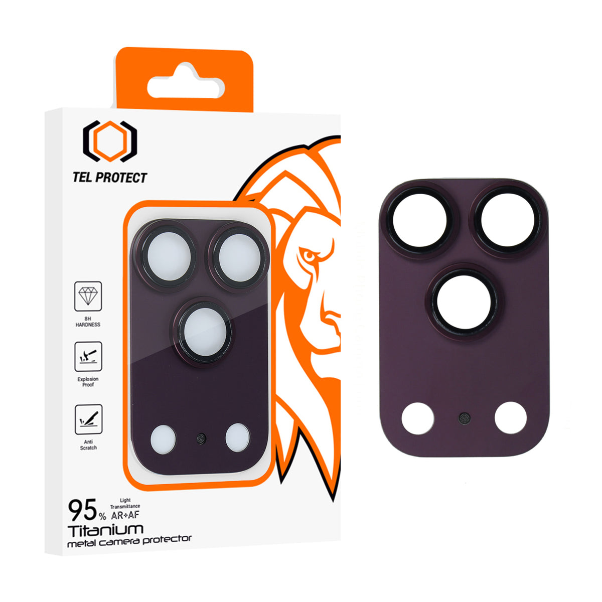 Folie sticla Tel Protect 95% AR+AF Full Metal Camera protectie On pentru iPhone 17 Pro Mov Island)