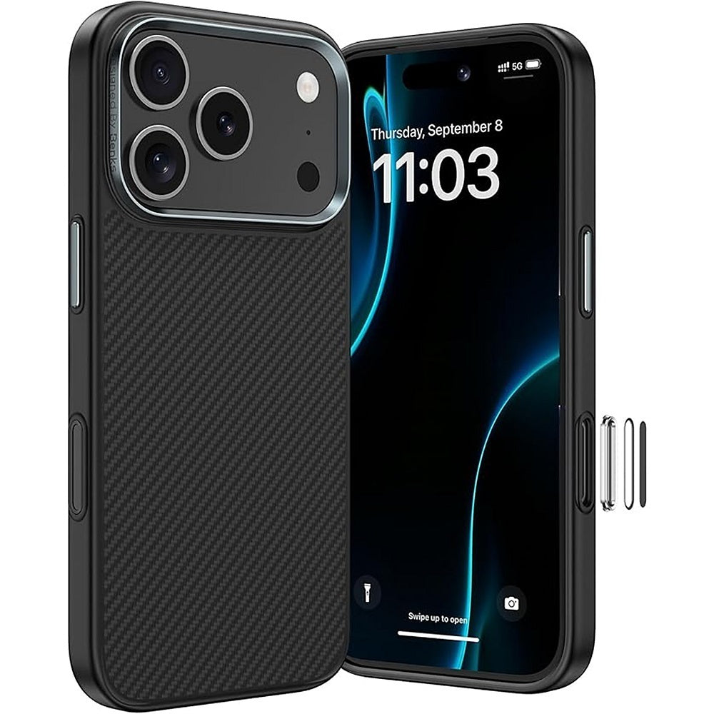 Husa Benks Magnetic Armor Pro Kevlar Metal Frame 600D (C.k.fl.ap.bk.ba73) pentru iPhone 18 Pro Max/17 Pro Max (Camera Co