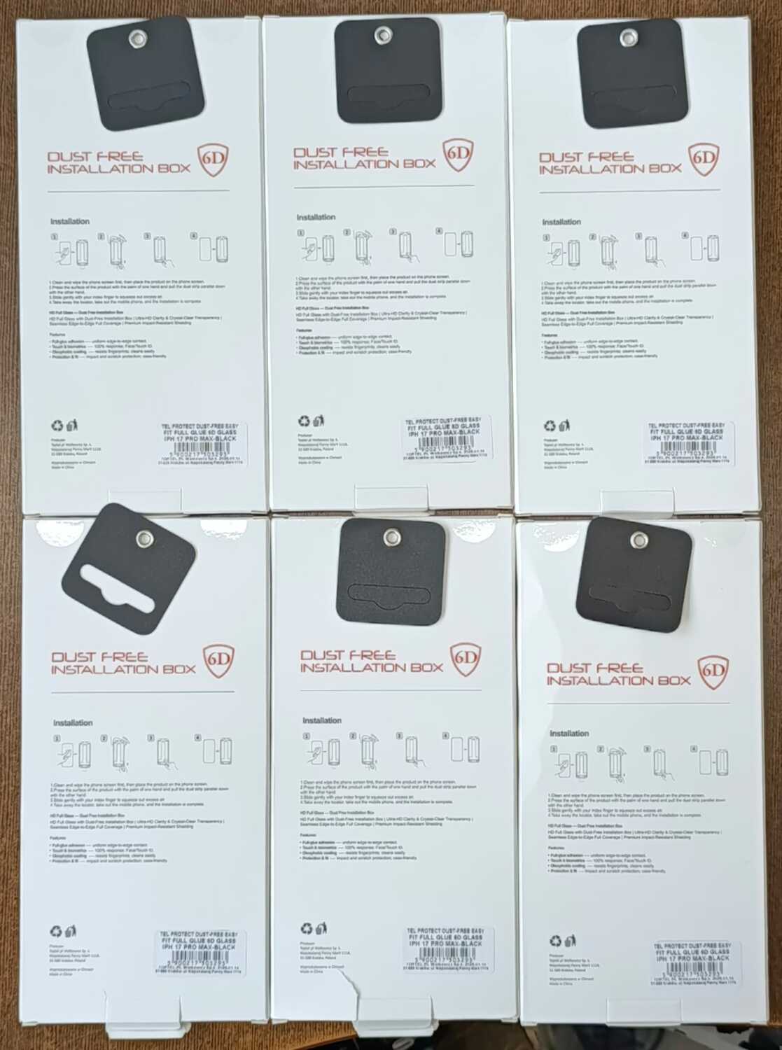Folie Tel Protect Dust-free Easy Fit Full Glue 6D sticla pentru iPhone 17 Pro Max/18 Pro Max Negru (Damaged Packaging)