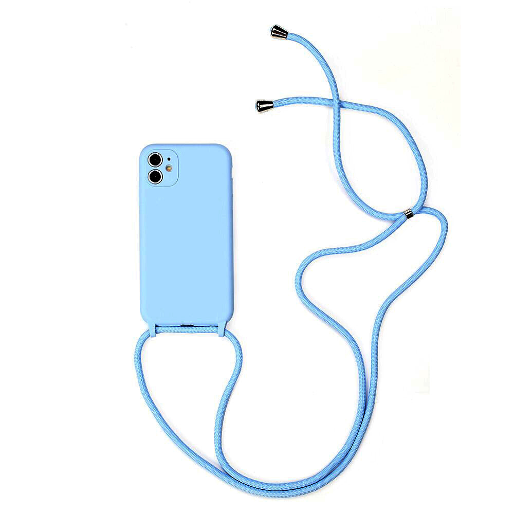 Husa Curea Silicone pentru iPhone 11 Pro Albastru deschis