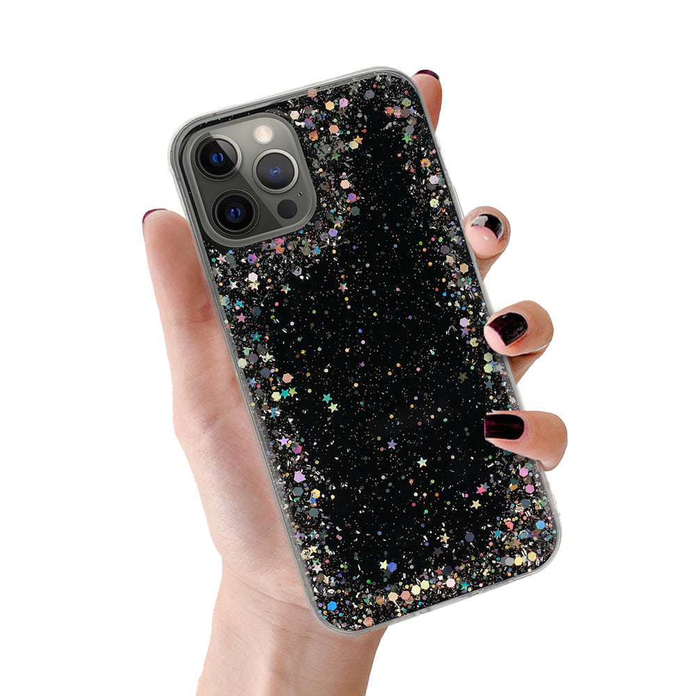 Husa Brilliant Transparent pentru iPhone 12 Pro Max Negru