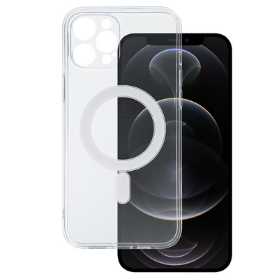 Husa TEL Protect Magsilicone pentru iPhone 12 Pro Max Transparent