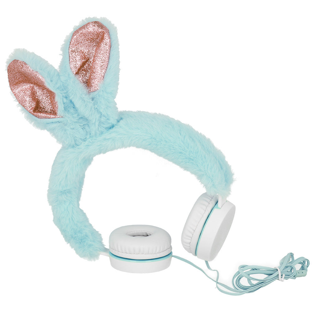 Casti Gjby - Plush Rabbit Albastru
