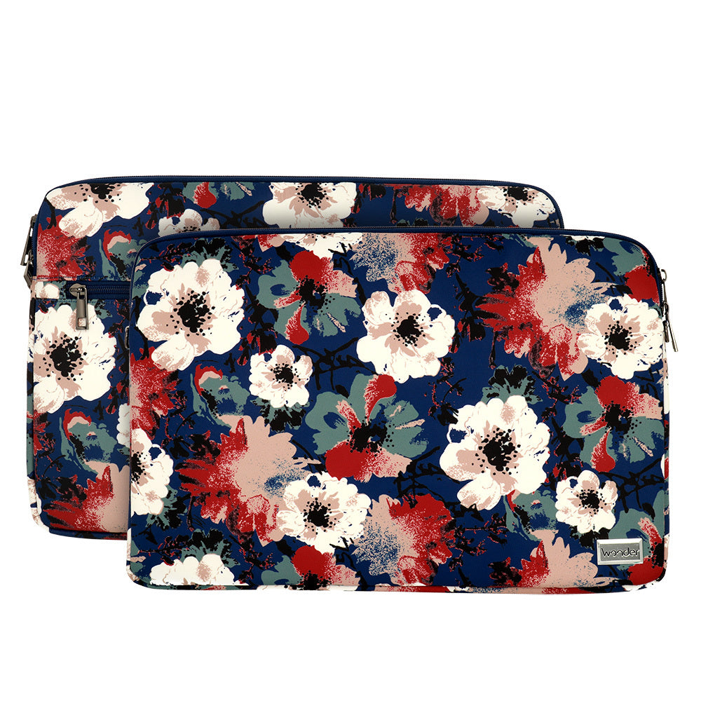 Husa laptop Wonder 13-14 Inches Albastru si Camellias