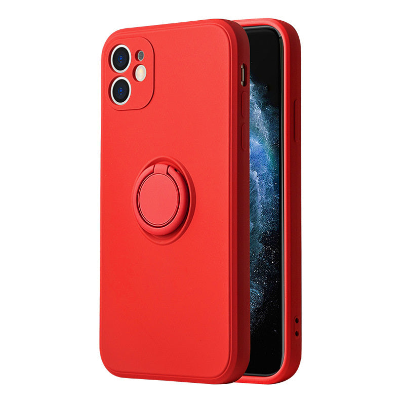 Husa Vennus Silicone Ring pentru iPhone 11 Pro Rosu