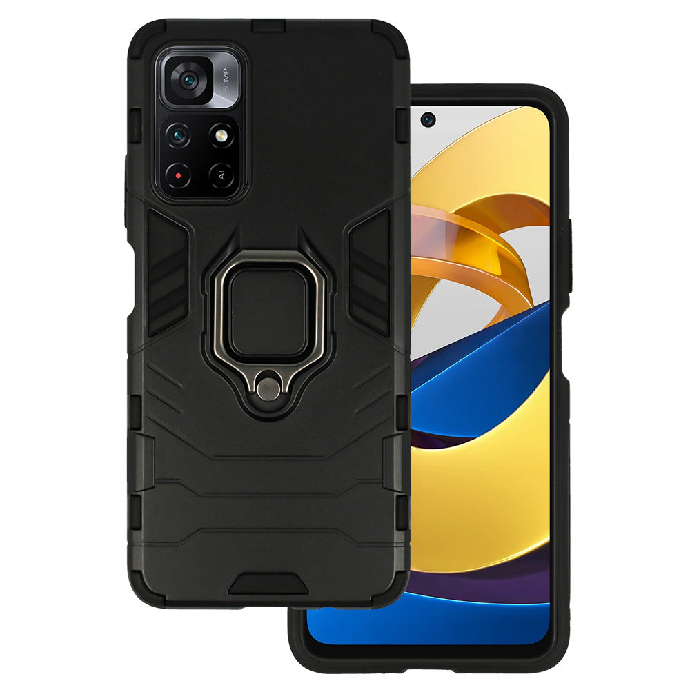 Husa Ring Armor pentru Xiaomi Redmi Note 11 5G/Note 11S 5G/Poco M4 Pro 5G Negru