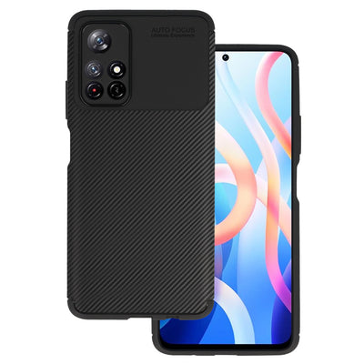 Husa Vennus Carbon Elite pentru Xiaomi Redmi Note 11 5G/Note 11S 5G/Poco M4 Pro 5G Negru