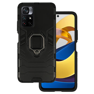 Husa Ring Armor pentru Xiaomi Poco M4 Pro 5G Negru