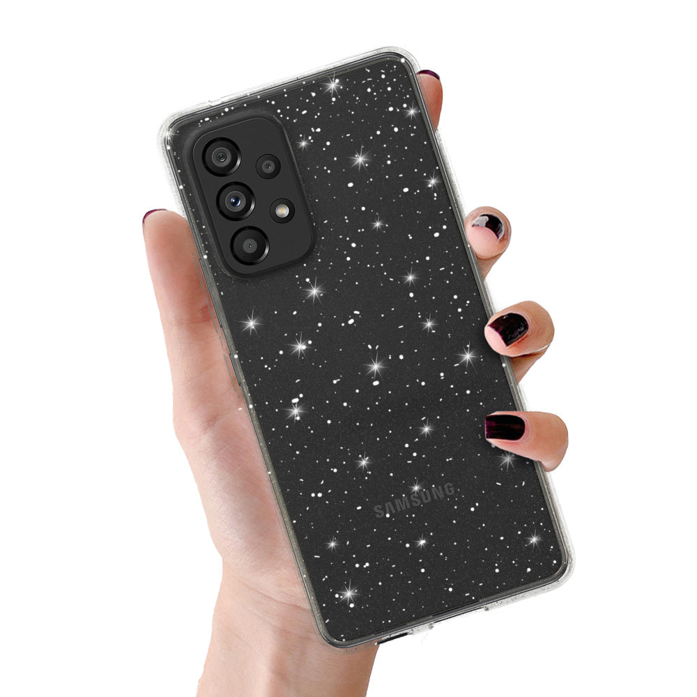 Husa Crystal Glitter pentru Samsung Galaxy A33 5G Argintiu