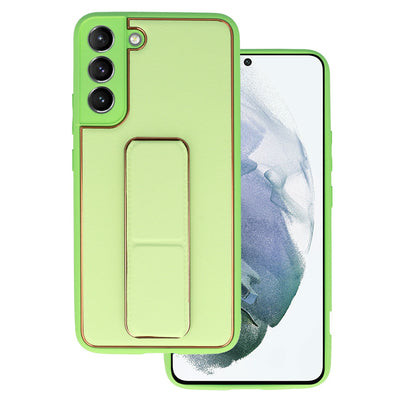 Husa TEL Protect piele Luxury Stand pentru Samsung Galaxy S22 Plus Mint