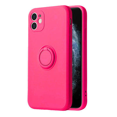 Husa Vennus Silicone Ring pentru iPhone 12 Pro Max Roz