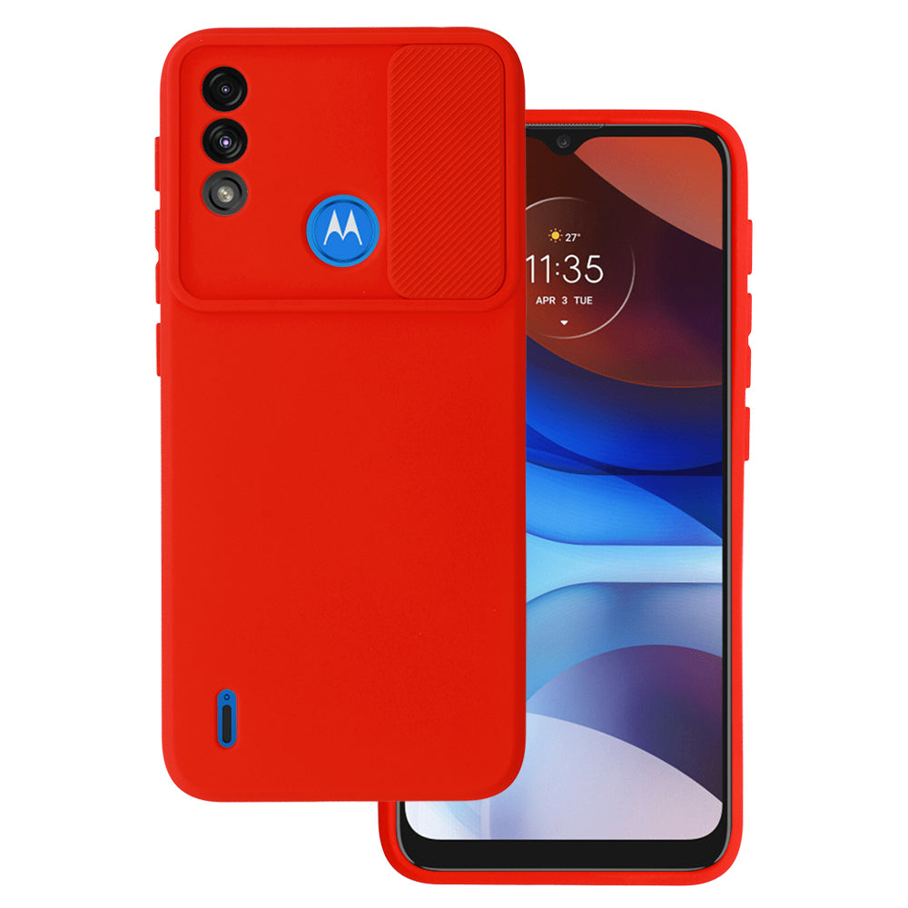 Husa Camshield Soft pentru Motorola Moto E7 Power/E7i Power Rosu
