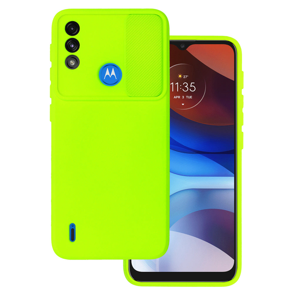 Husa Camshield Soft pentru Motorola Moto E7 Power/E7i Power Lime