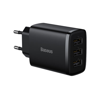 Incarcator priza Baseus Compact - 3xUSB - 17W Negru