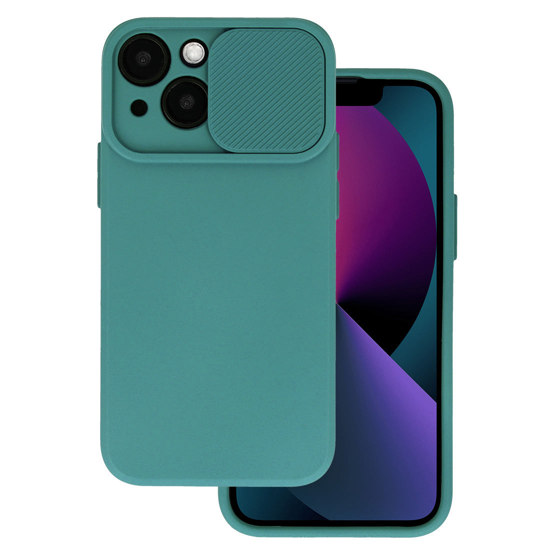 Husa Camshield Soft pentru iPhone 14 Pro Verde inchis
