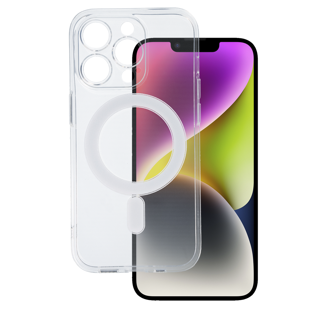 Husa TEL Protect Magsilicone pentru iPhone 14 Pro Transparent