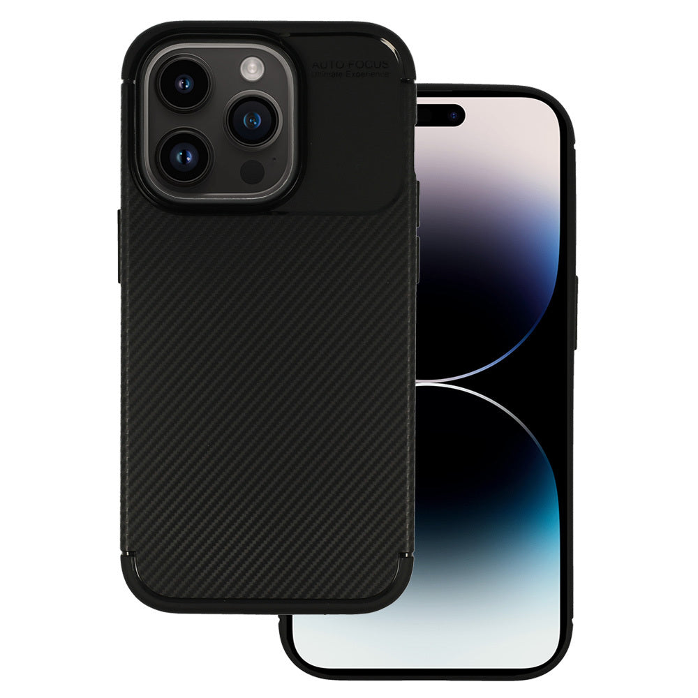 Husa Tel Protect Carbon Elite pentru iPhone 14 Pro Negru