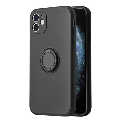 Husa Vennus Silicone Ring pentru iPhone 14 Plus Negru