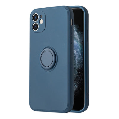 Husa Vennus Silicone Ring pentru iPhone 14 Plus Albastru