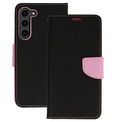 Husa Fancy pentru Samsung Galaxy S23 Plus Negru-Roz