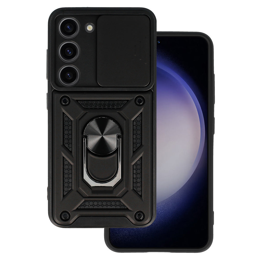 Husa Slide Camera Armor pentru Samsung Galaxy S23 Plus Negru