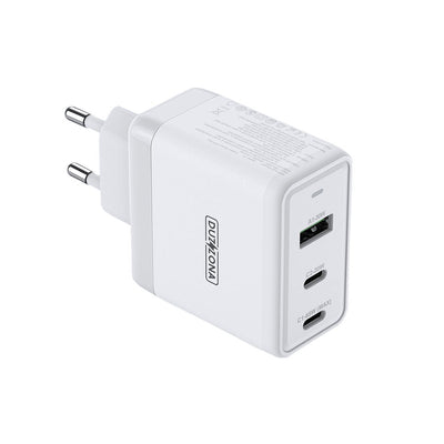 Incarcator priza Dux Ducis Duzzona T1 Gan - USB + 2xType C - PD 65W Alb
