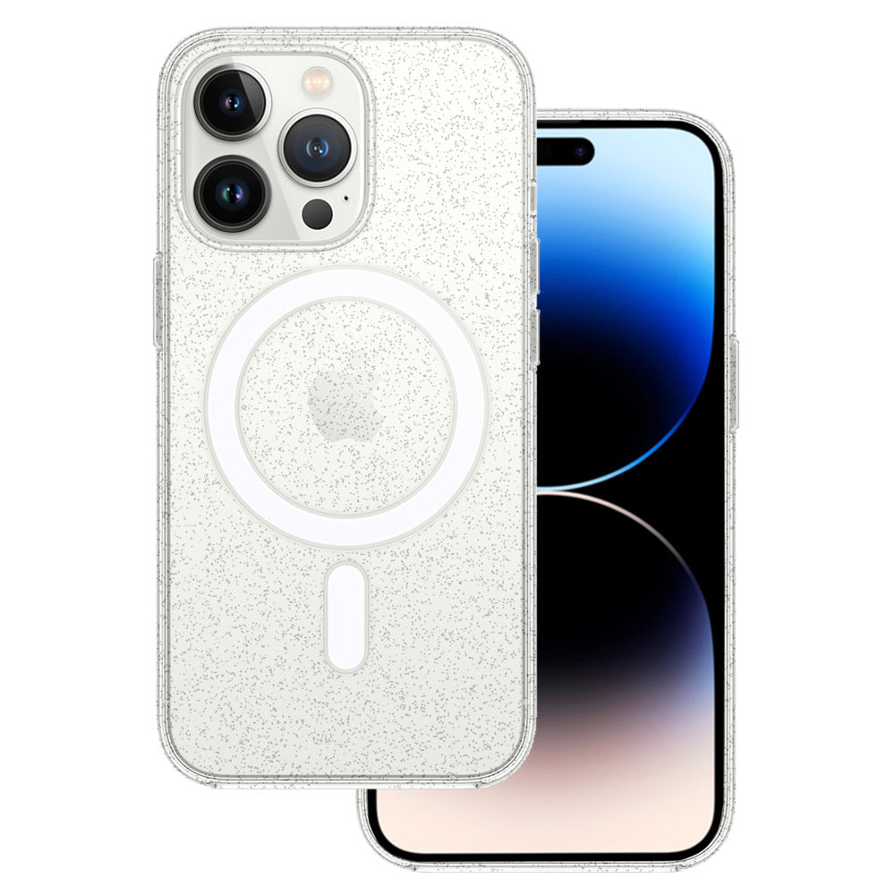 Husa TEL Protect Magsilicone Transparent pentru iPhone 11 Pro Max Glitter