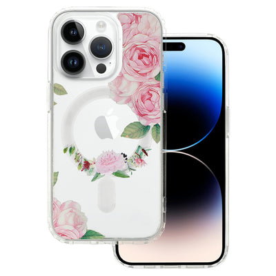 Husa Tel Protect Flower Magsafe pentru iPhone 14 Design 1