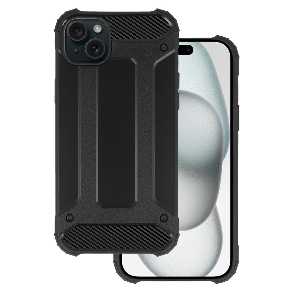 Husa Armor Carbon pentru iPhone 15 Plus Negru