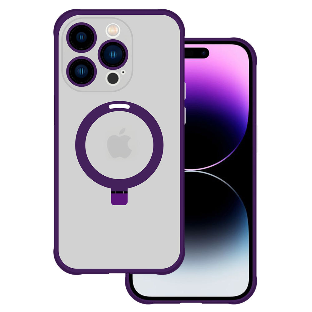 Husa Tel Protect Magical Magsafe Stand pentru iPhone 15 Pro Max Mov